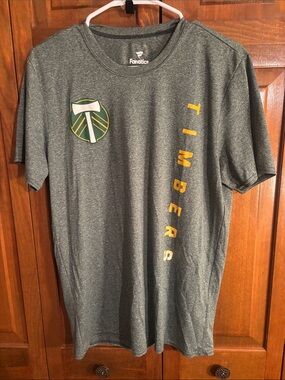Fanatics Green Portland Timbers Vertical Logo Tee with Yellow Accents